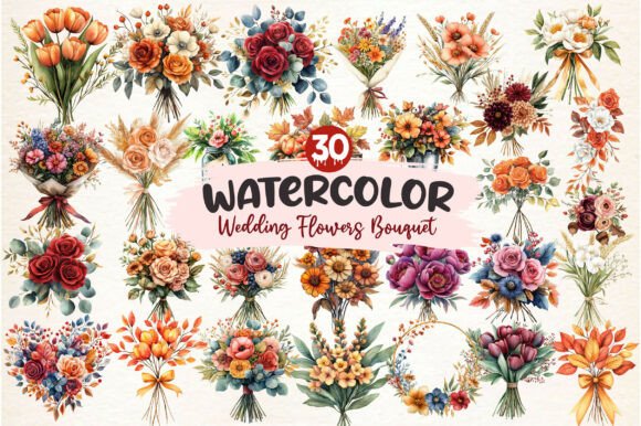 Capturing Autumn's Charm: Floral Clipart for Creative Projects