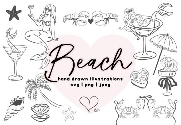 Celebrate in Style: The Beach Wedding Bachelorette Doodle Invite