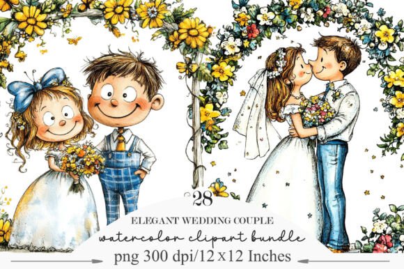Charming Wedding Graphics for Modern Designers