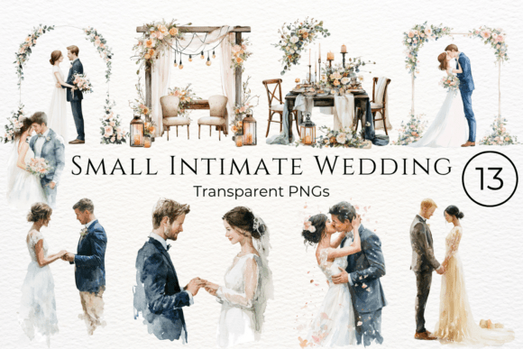 Small Intimate Wedding Clipart: A Designer's Secret Weapon