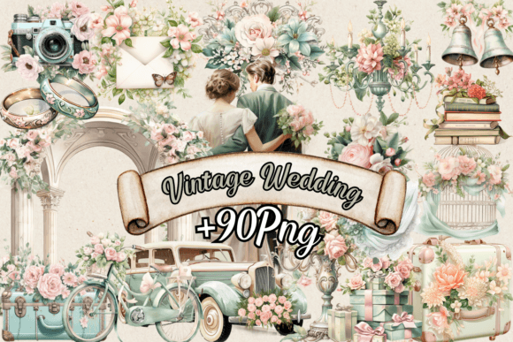 Timeless Romance: Elevate Your Designs with Vintage Wedding Clipart