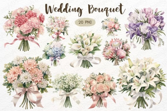 Watercolor Florals: Digital Art for Your Wedding Projects