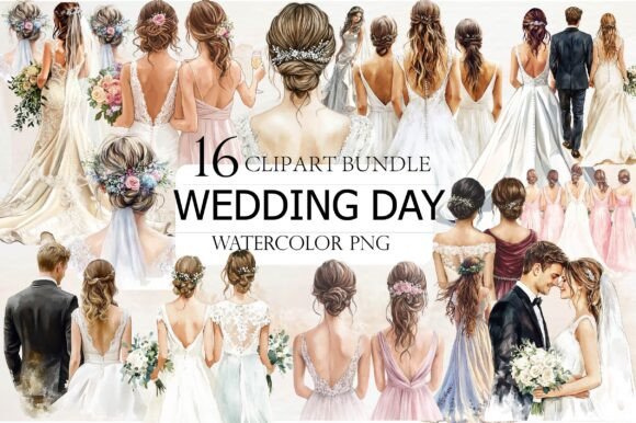 WEDDING DAY Clipart: Infusing Artistry into Every Project