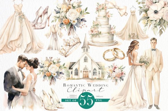 Wedding Watercolour Clipart: Add a Handcrafted Touch to Your Designs