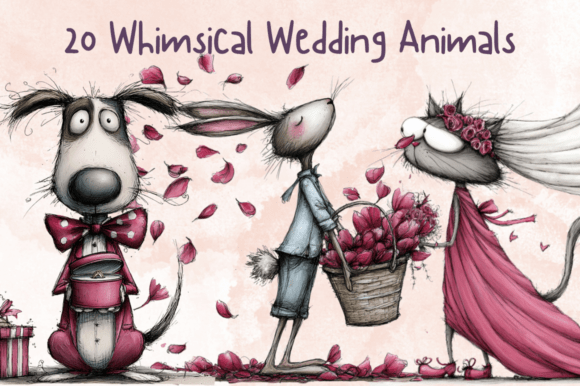 Whimsical Wedding Animals Clipart: Adorable Designs for Your Projects